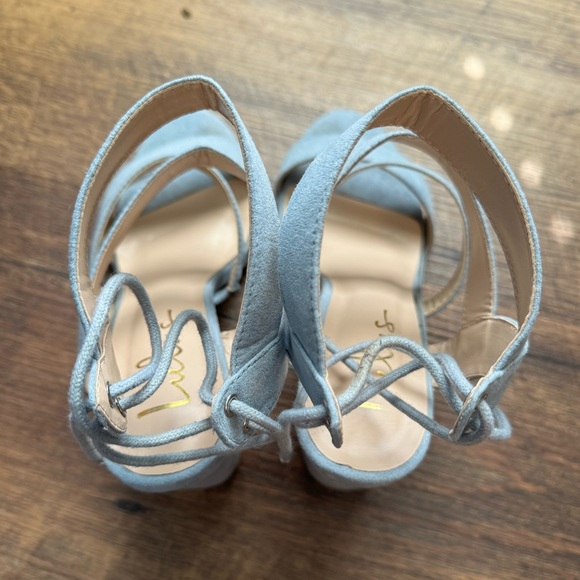 Lulus Blue Strappy Heels - Picture 5 of 7